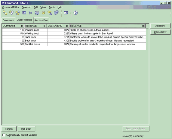 Пример вывода запроса, использующего функцию XMLTable