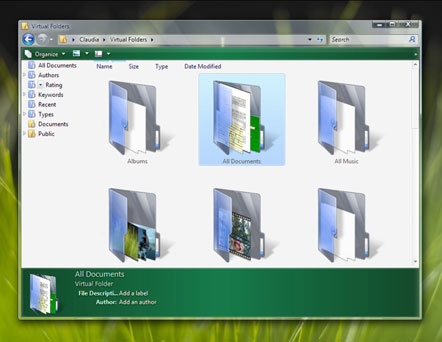 Виртуальные папки Windows Vista