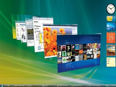 Windows Vista    ().     Microsoft       ,   Sidebar  Flip3D.