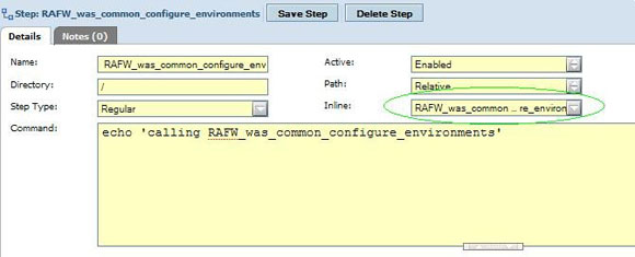 Using the RAFW_was_common_configure_environments library