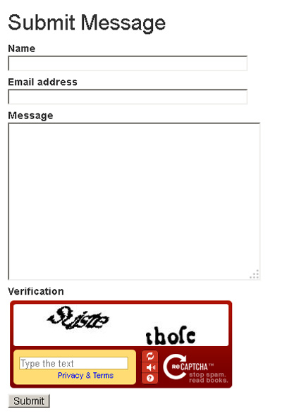 Form with reCAPTCHA