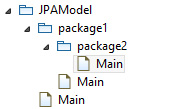 Рисунок 4. Пример исходной JPA-модели для правила Package