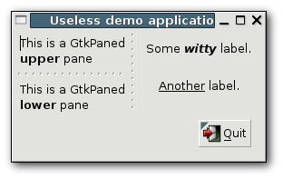 Application using libglade