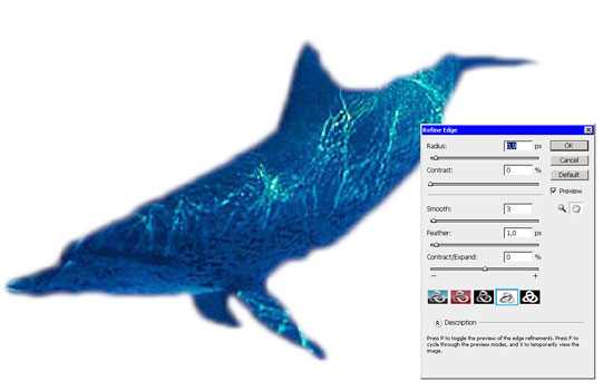 Photoshop CS3  Refine Edge