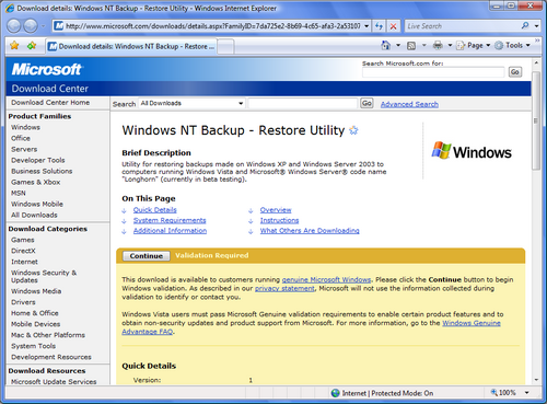 Windows NT Backup