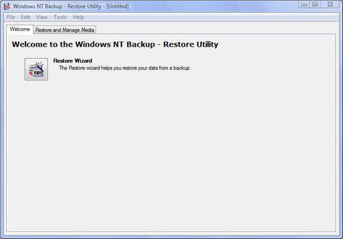 Windows NT Backup - Restore Utility