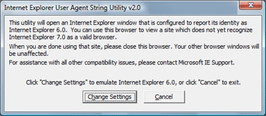    User Agent  IE7