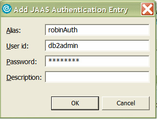 Рисунок 26. Установки в JAAS Authentication Entry